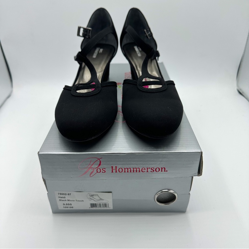 Ros Hommerson Heidi Black Fabric SS Extra Narrow with BOX